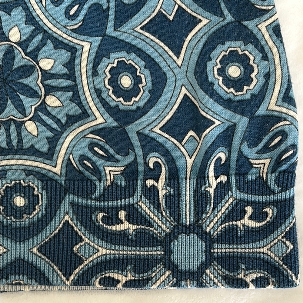 Talbots Blue Patterned Women's Top - Picture 7 of 10